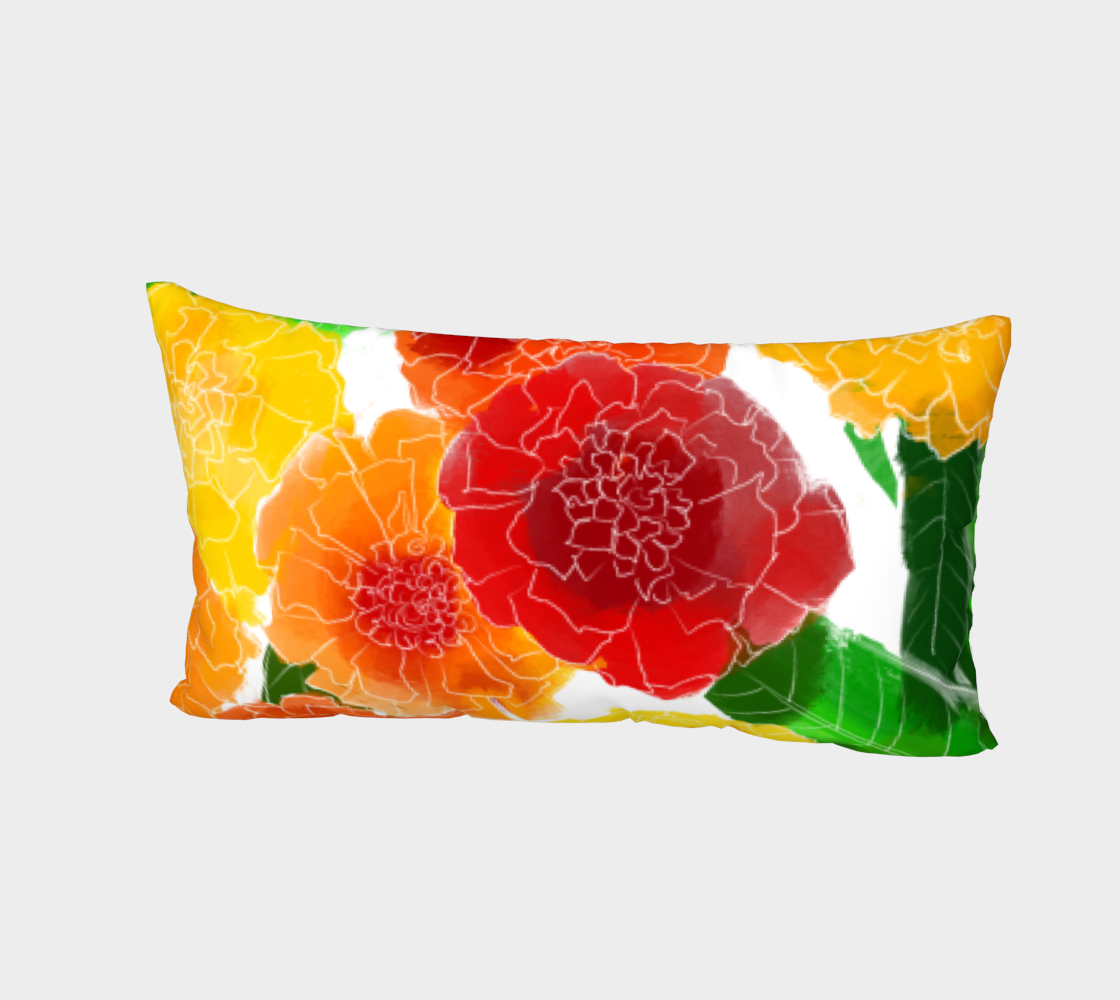 Mango Leaves and Marigolds | Pillow Sham