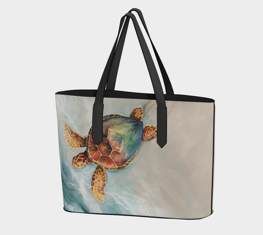Honu and the Sea  | Vegan Leather Tote