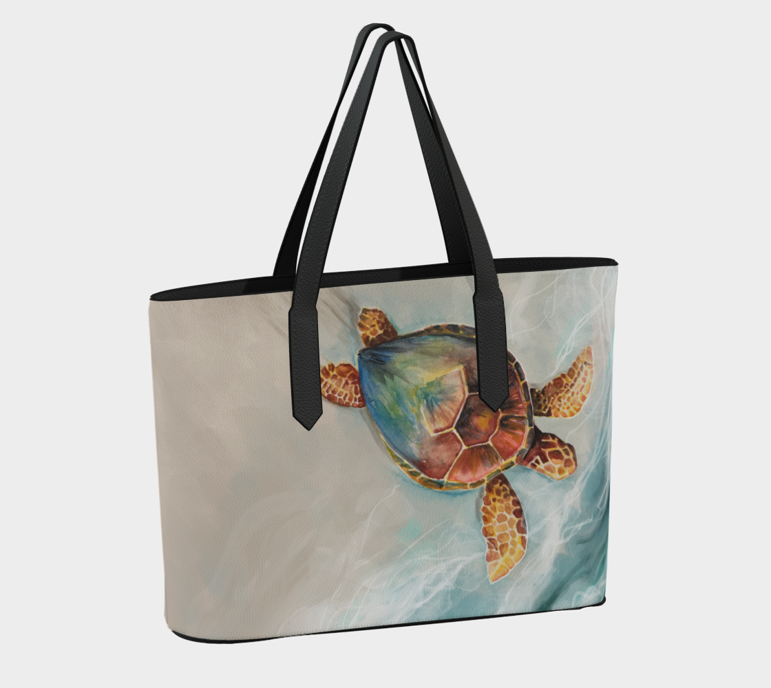Honu and the Sea | Vegan Leather Tote