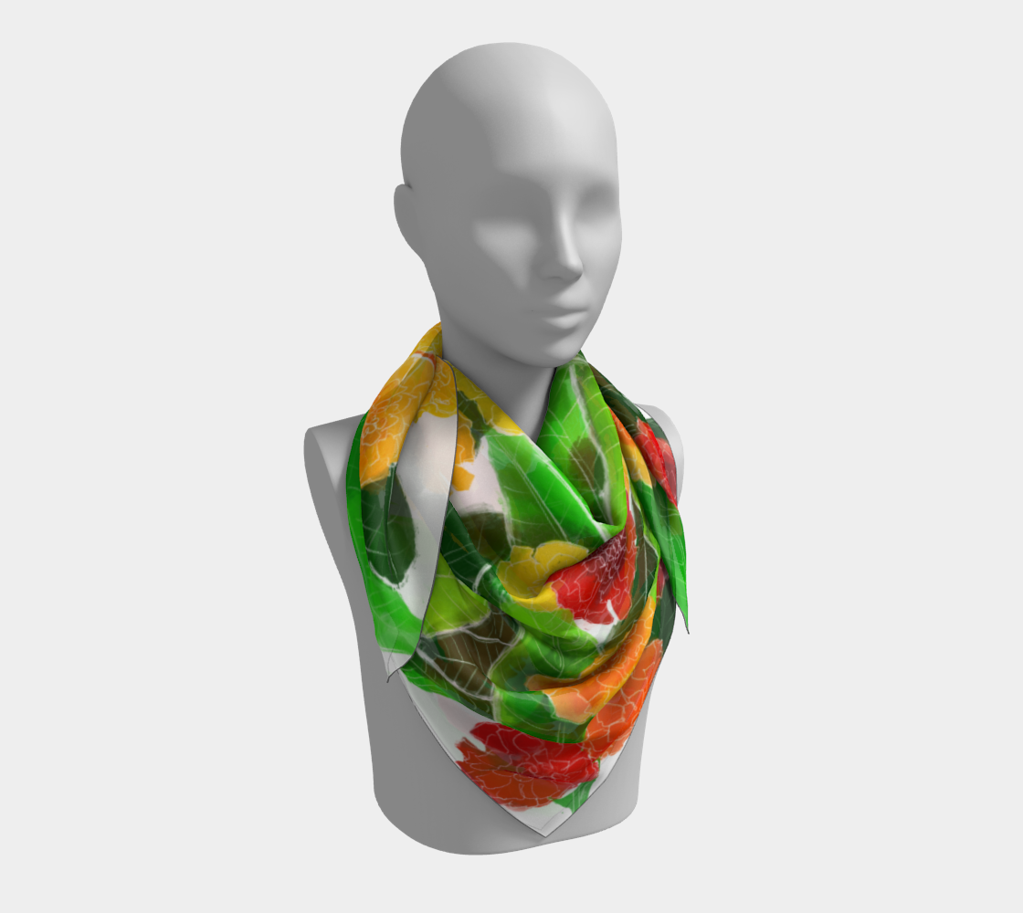 Mango Leaves and Marigolds | Scarf