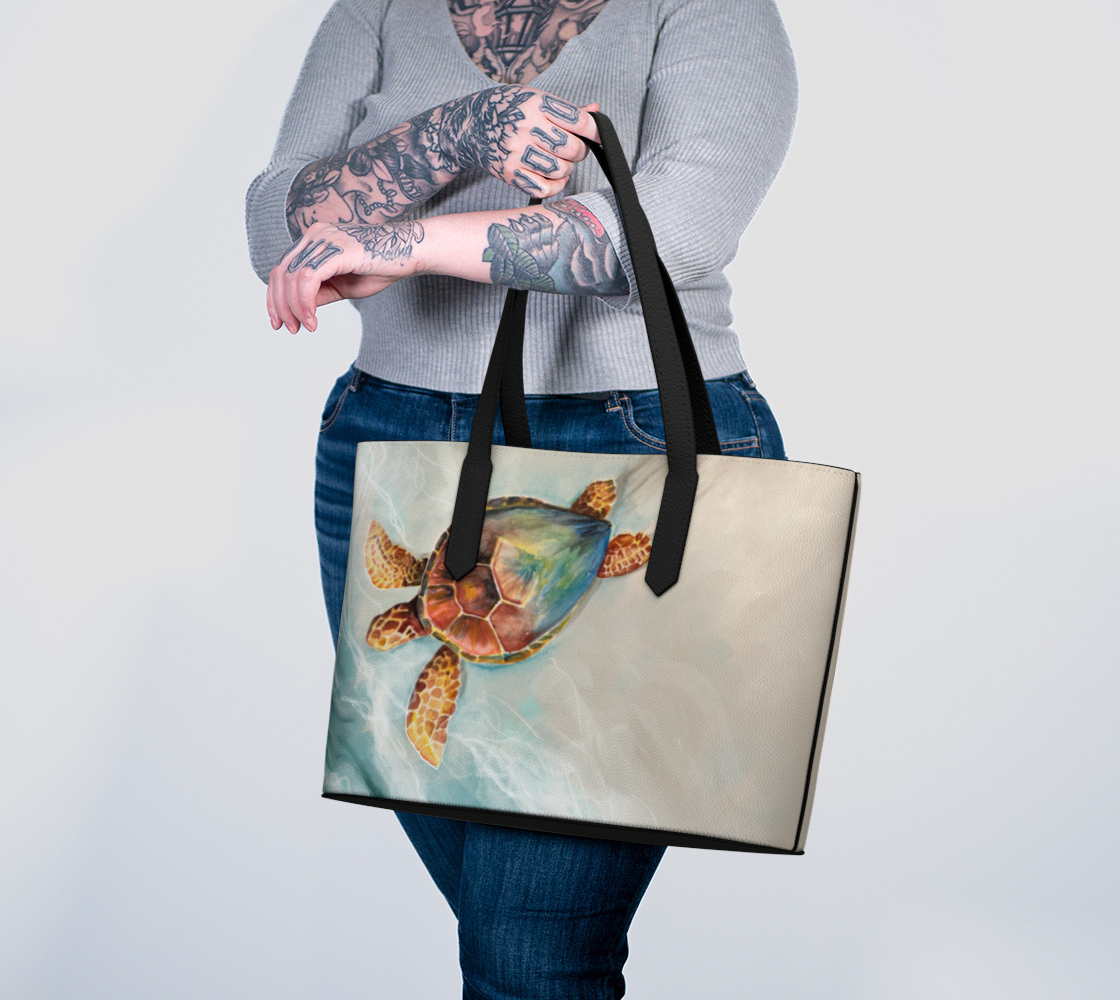 Honu and the Sea | Vegan Leather Tote